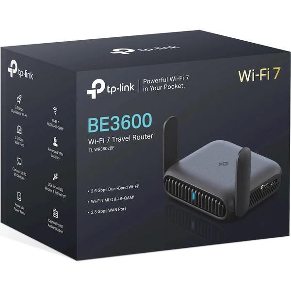 TP-Link TL-WR3602BE Wi-Fi 7 router čierny - Wi-Fi routery - Obrázok FC9P000K01