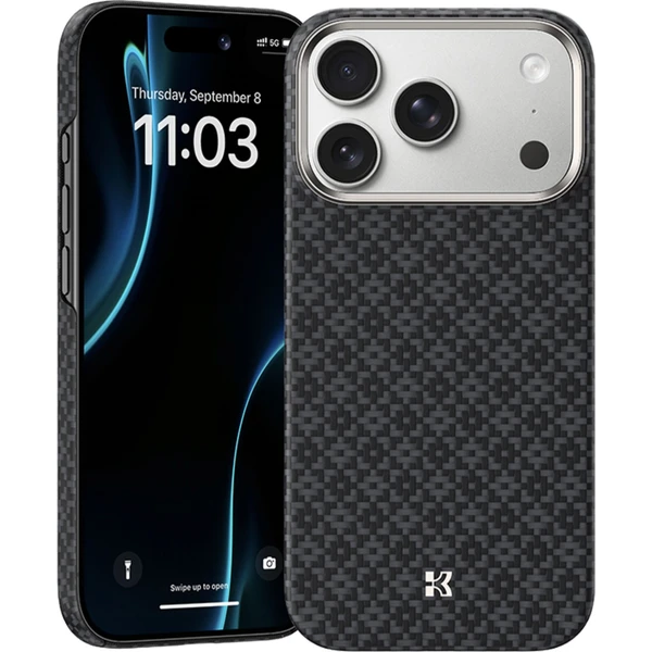Benks ArmorGrid ArmorAir Kevlar MagSafe kryt iPhone 17 Pro Obsidian Black - Puzdra - Hlavný obrázok