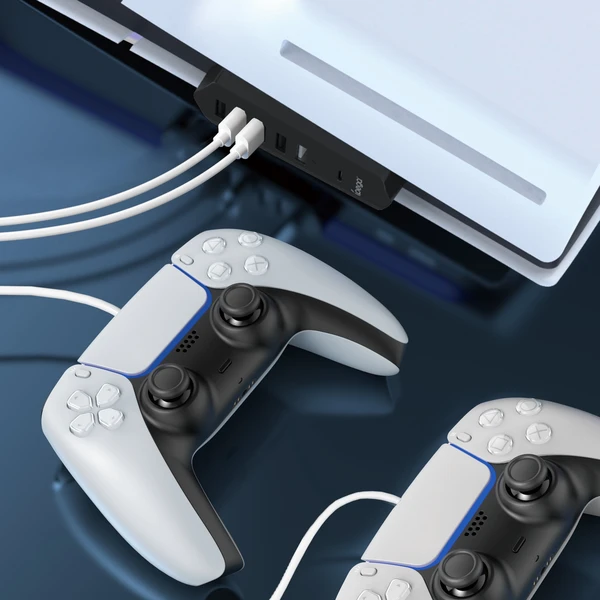 iPega P5S003 USB/USB-C HUB pre PS5 Slim/PS5 Pro čierny - USB huby - Obrázok FCX3000P01