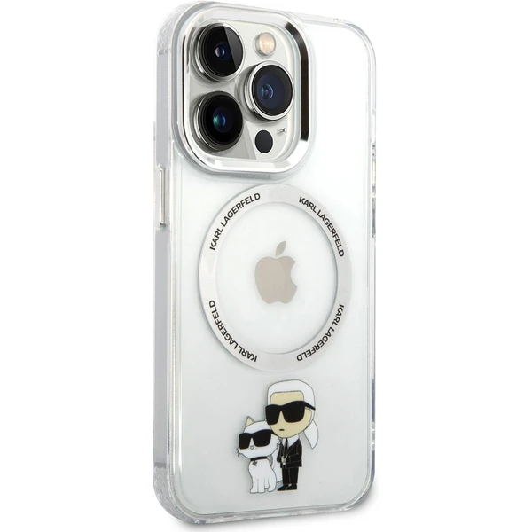 Karl Lagerfeld IML Karl and Choupette NFT MagSafe zadný kryt pre iPhone 15 Pre číry - Puzdra - Obrázok FDB3000J01