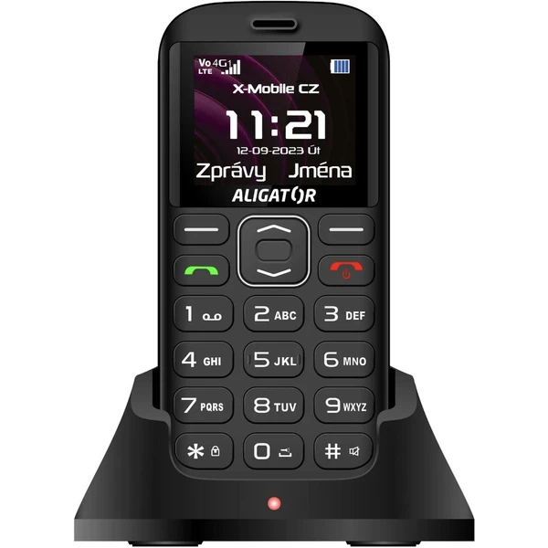 Aligator A720 4G Senior + nabíjací stojan čierny - Mobilné telefóny - Obrázok FDP0000L01