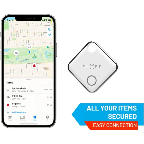 FIXED Tag Smart tracker s podporou Find My, 2 ks čierny + biely - Lokátory - Obrázok FDUP100501