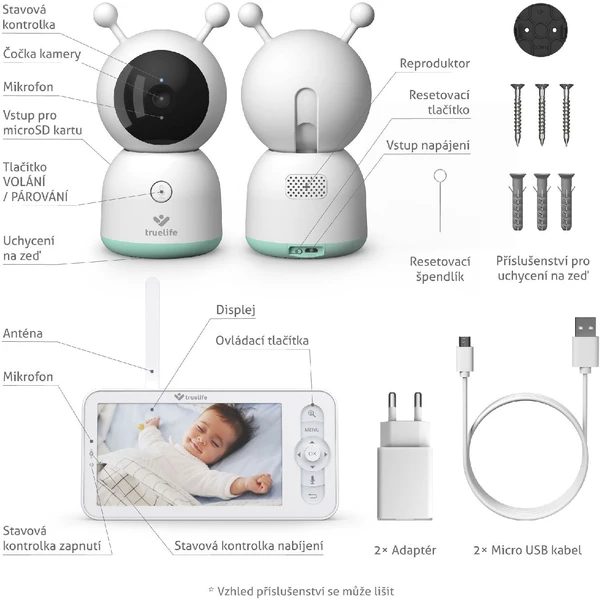 TrueLife NannyCam R7 Dual Smart detská pestúnka - Kamery - Obrázok FEE0000N01