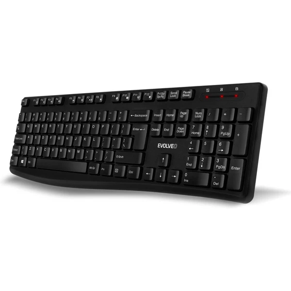 EVOLVEO K1050 bezhlučný set bezdrôtovej klávesnice a myši (US) čierna - Klávesnicové sety - Obrázok FF6F000L01