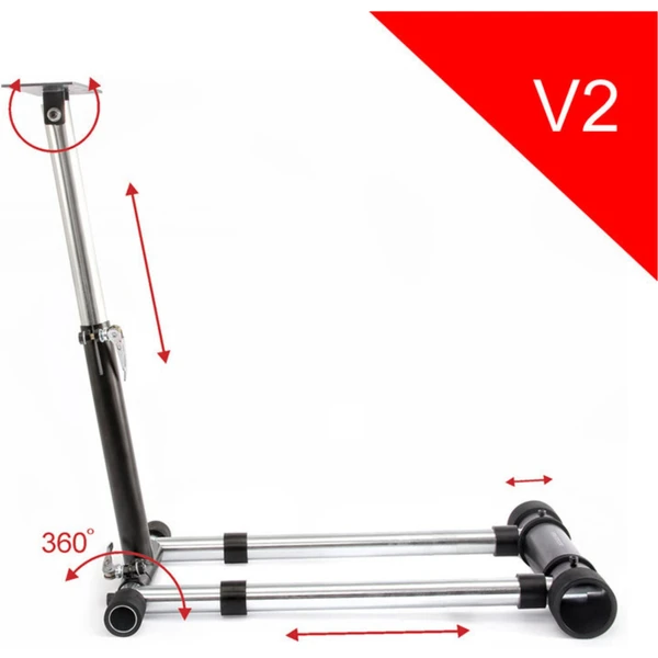 Wheel Stand Pre Thrustmaster F458 Spider T80/T100 T150 F458/F430 Wheels V2 ROSSO black  - Herné sedačky - Obrázok FH16G00101