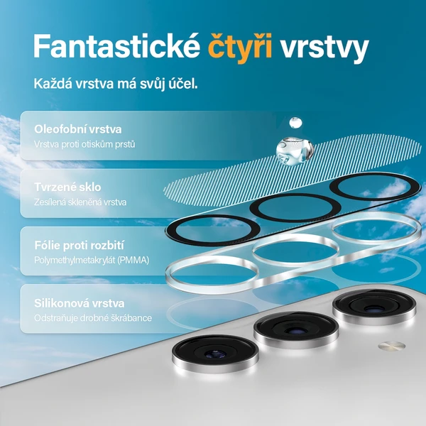 PanzerGlass Camera Protector Samsung Galaxy S24/S23/S23+ - Ochranné fólie a sklo - Obrázok FHC1000O01