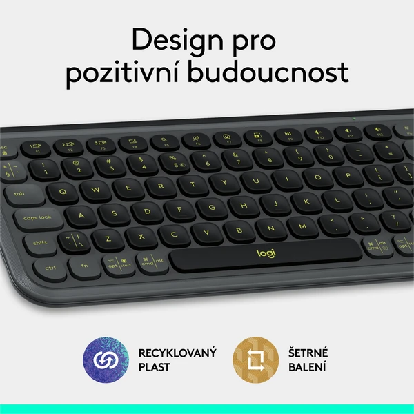 Logitech POP ICON KEYS (US) klávesnica grafitová - Klávesnice - Obrázok FIU8000O01