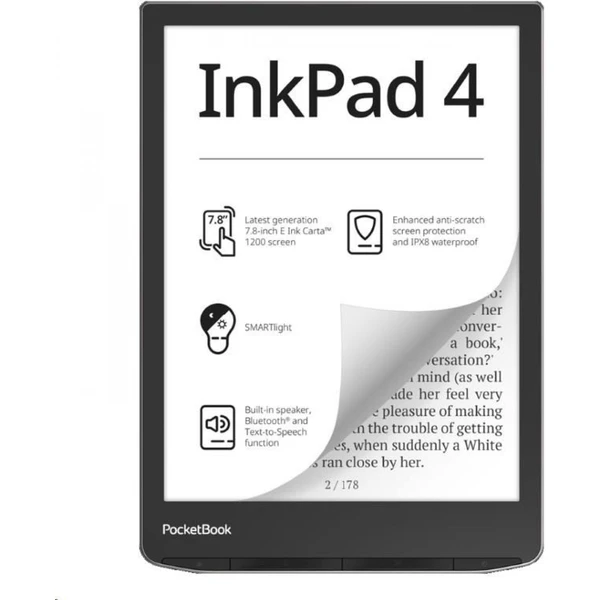 PocketBook InkPad 4 strieborná - Čítačky elektronických kníh - Hlavný obrázok