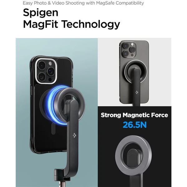 Spigen MagSafe Tripod Selfie Stick čierna - Držiaky - Obrázok FJA1000P01