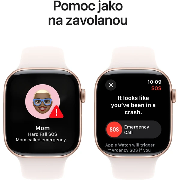 Apple Watch Series 10 46mm Ružovo zlatý hliník so svetlo rumenným športovým remienkom S/M - Inteligentné hodinky - Obrázok FJQ7000K01