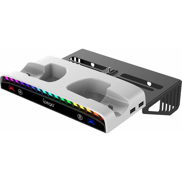 iPega P5S011 Stojan na Stenu pre PS5/PS5 Slim/PS5 Pro s nabíjačkou pre DualSense  - Nabíjačky - Obrázok FJU0000K01