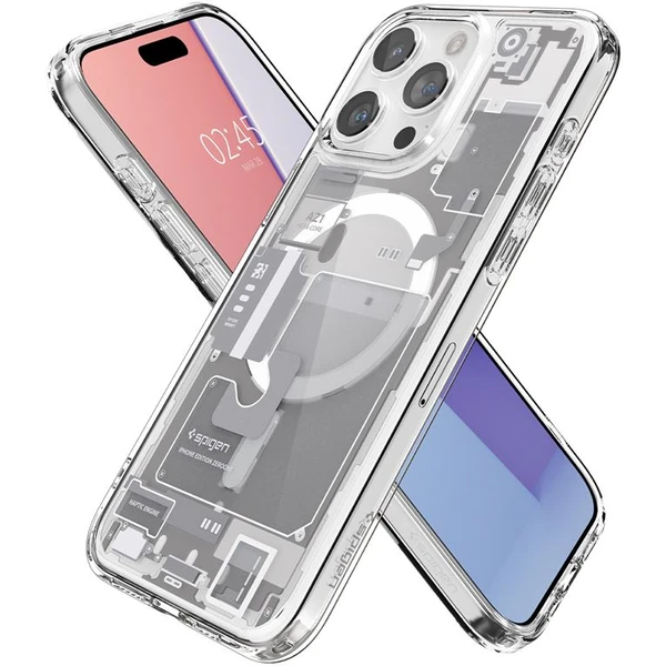 Spigen Ultra Hybrid MagFit kryt iPhone 15 Pro Max zero one biely - Puzdra - Obrázok FKHA000601