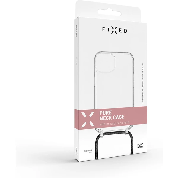FIXED Pure Neck kryt s čiernou šnúrkou na krk pre Apple iPhone 7/8/SE (2020/2022) - Puzdra - Obrázok FKQ1000601