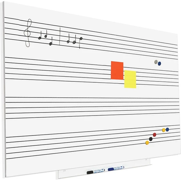 Rocada Skin Music 6421RMH magnetická tabuľa biela - Magnetické tabule - Obrázok FMMN000K01
