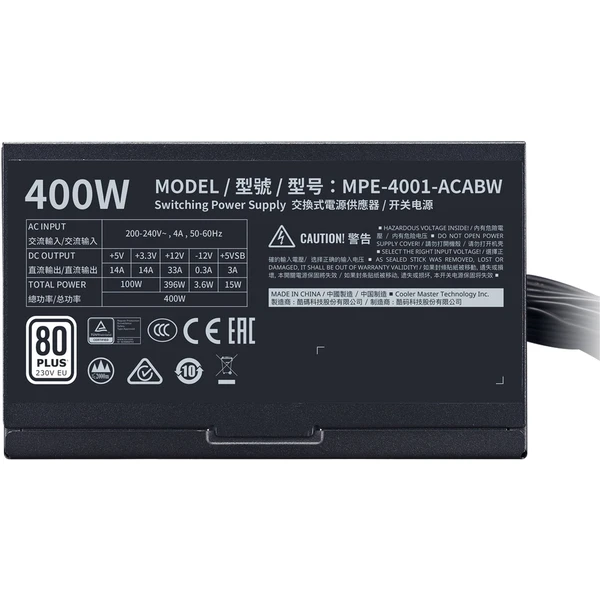 Cooler Master MWE White 400W V2 - Zdroje - Obrázok FMR2000N01