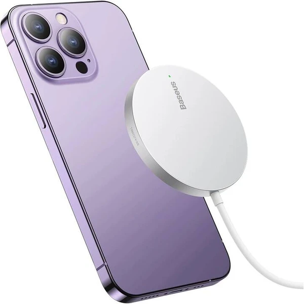 Baseus Bezdrôtová nabíjačka do siete Simple Mini3 15W USB-C biela - Nabíjačky - Obrázok FMS5000N01