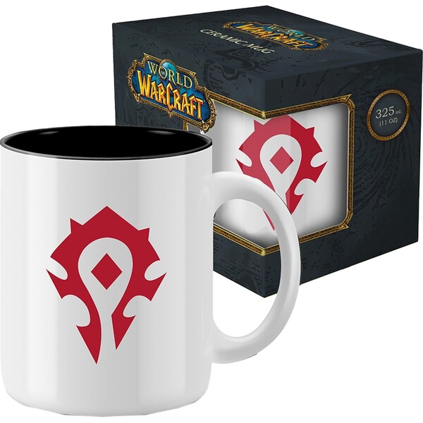 Keramický hrnček World of Warcraft Horda - biely 330 ml (darčekové balenie)