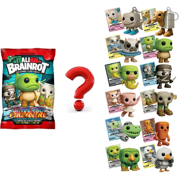 Italian Brainrot TCG Blind Box 3D kľúčenka + Promo karta - Kľúčenky - Obrázok FO6L000K01