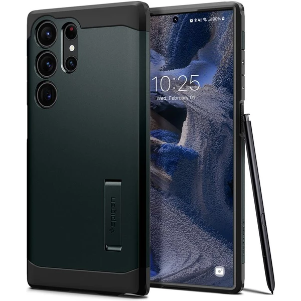 Spigen Tough Armor kryt Samsung Galaxy S23 Ultra zelený - Puzdra - Hlavný obrázok