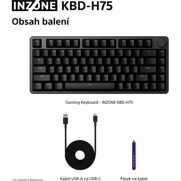 Sony INZONE KBD-H75 herná klávesnica - Klávesnice - Obrázok FPBH000K01