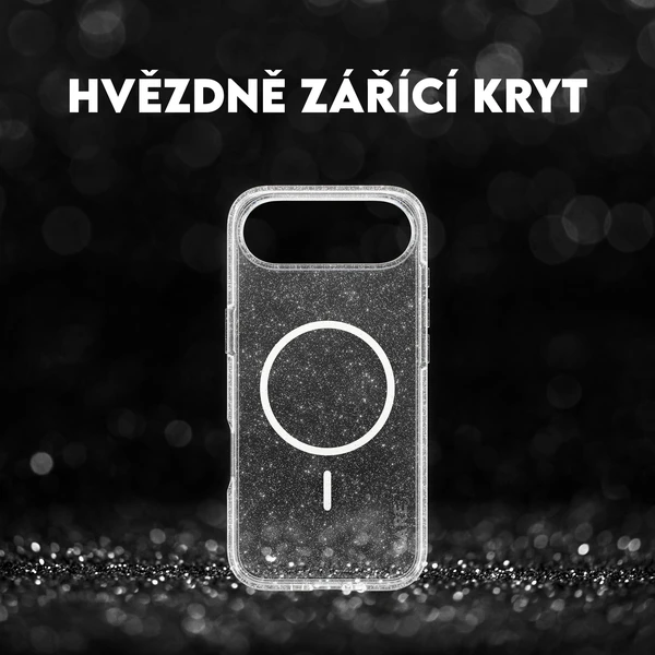 PanzerGlass® CARE Star Lit kryt s MagSafe Apple iPhone Air trblietavý/biely - Puzdra - Obrázok FPDH000K01