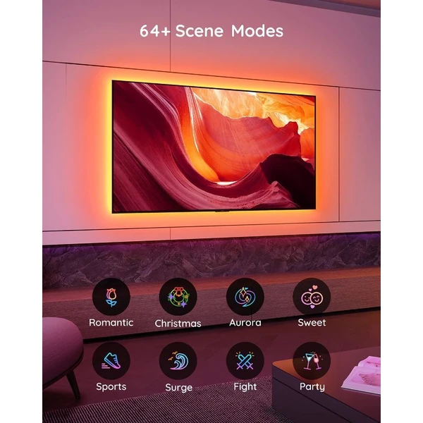 Govee TV 46-60" SMART LED podsvietenie RGB - Inteligentné osvetlenie - Obrázok FPG4000J01