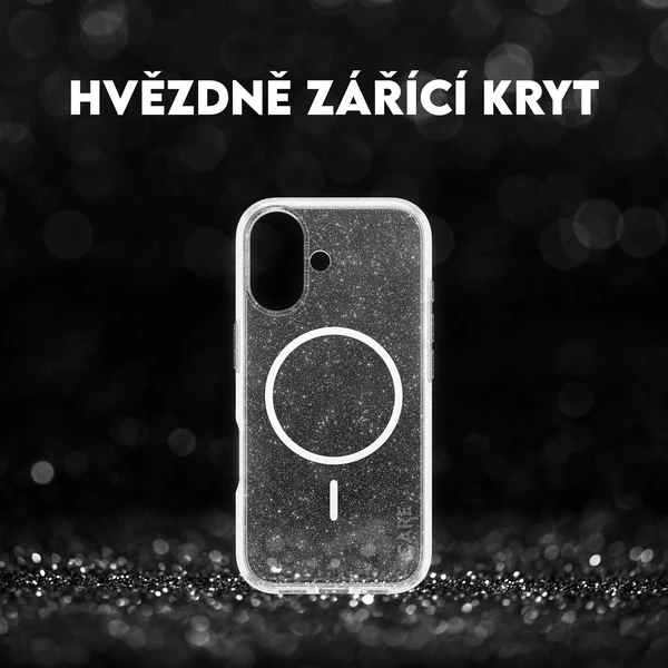 PanzerGlass® CARE Star Lit kryt s MagSafe Apple iPhone 17 trblietavý/biely - Puzdra - Obrázok FQDH000K01