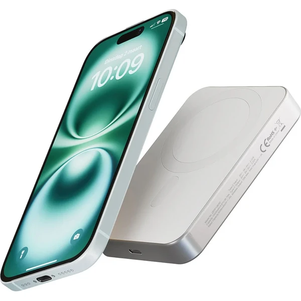 ZENS Pro 1 MagSafe/Qi2 slim powerbanka (10000 mAh), 15 W, USB-C, biela - Powerbanky - Obrázok FRFL000K01