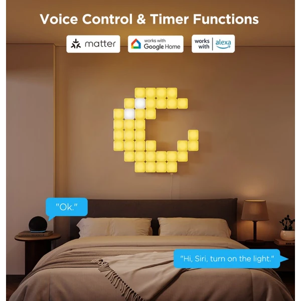Govee Smart mini RGBIC panely - 10ks - Inteligentné osvetlenie - Obrázok FRKK000K01