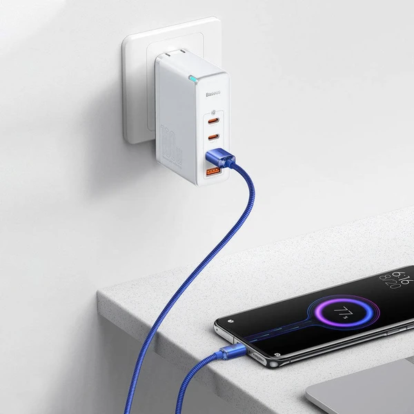 Baseus CAJY000503 Crystal Shine Series Dátový Kábel USB - USB-C 100W 2m Blue - Káble - Obrázok FRRL100501