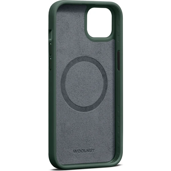 Woolnut MagSafe kožený kryt pre iPhone 15 Plus tmavo zelený - Puzdra - Obrázok FU00000L01