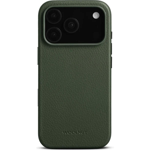 Woolnut MagSafe kožený kryt iPhone 17 Pro tmavo zelený - Puzdra - Obrázok FULH000K01