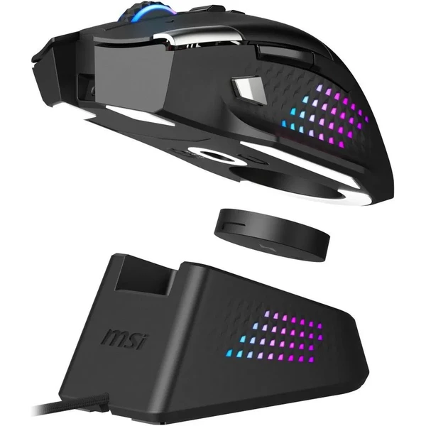 MSI VERSA Pre bezdrôtová herná myš + Mouse Dock Pre set čierny - Myši - Obrázok FUSE000K01