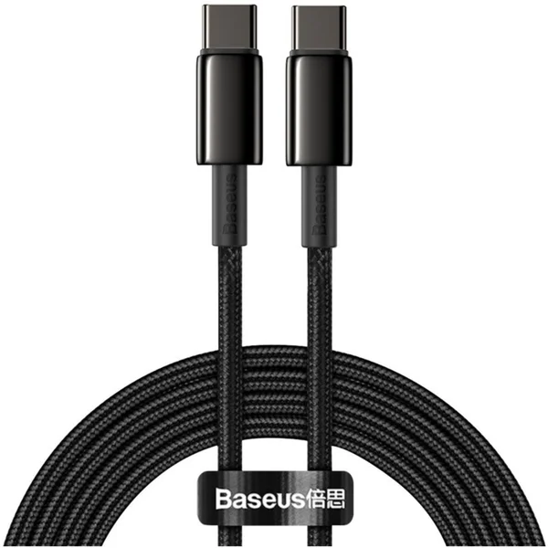 Baseus Tungsten Gold USB-C/USB-C napájací kábel 100W 2m čierny - Káble a redukcie - Hlavný obrázok