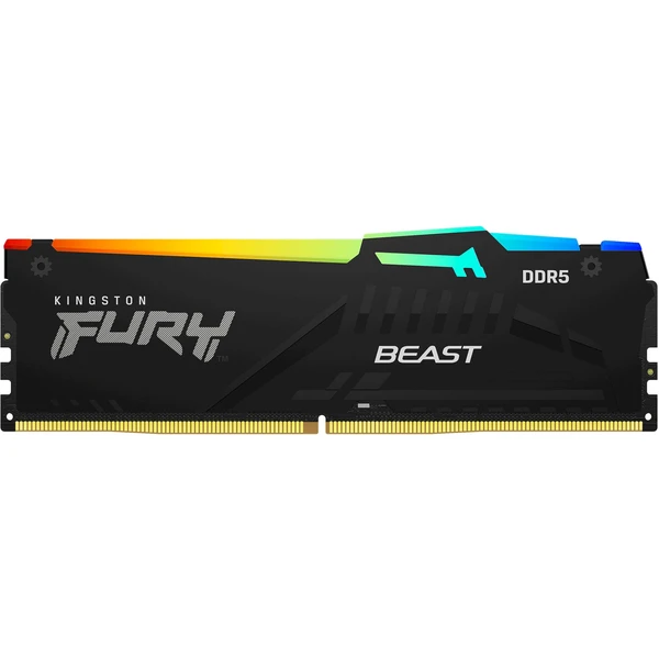 Kingston FURY Beast Black RGB DDR5 16GB 6000MT/s CL30 DIMM (1x16GB) EXPO/XMP - Operačné pamäte - Obrázok FXHE000K01