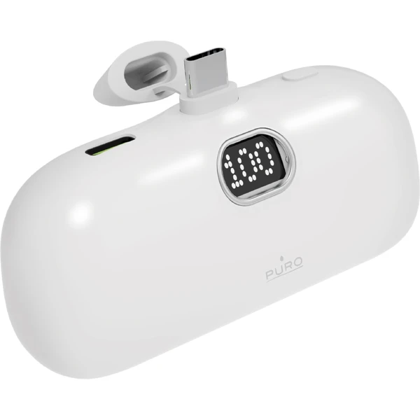 PURO Power Plug Powerbanka 5000 mAh (10W) USB-C, biela - Powerbanky - Hlavný obrázok