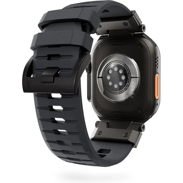 Epico Rubber Pro remienok s nerezovým zapínaním pre Apple Watch 49/46/45/44/42mm čierny - Remienky - Obrázok FZMJ000K01