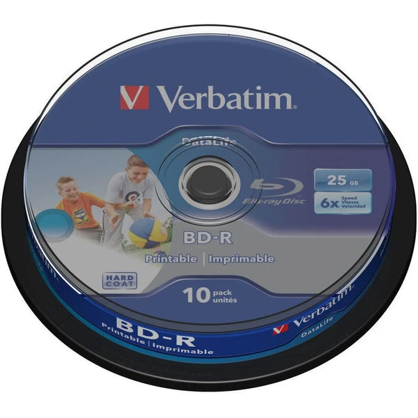 VERBATIM BD-R SL Datalife HTL (10 ks) Blu-Ray/Spindle/6x/25GB - Optické disky - Hlavný obrázok