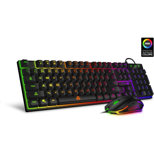 CONNECT IT BATTLE herná combo drôtová klávesnica + myš, CZ + SK layout biela