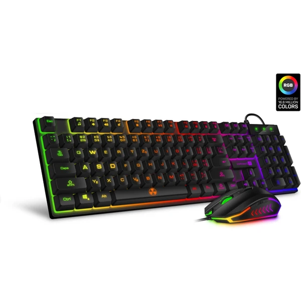 CONNECT IT BATTLE herná combo drôtová klávesnica + myš, CZ + SK layout biela - Klávesnicové sety - Hlavný obrázok
