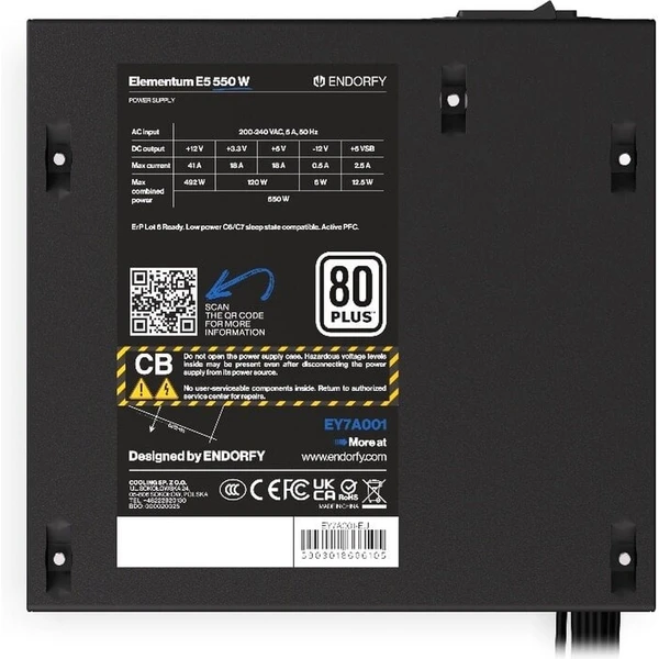 Endorfy Elementum E2 550 W - Zdroje - Obrázok G0P4000P01