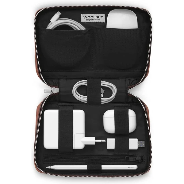 Woolnut kožený Tech Organizér hnedý - Organizéry - Obrázok G0Q4000701