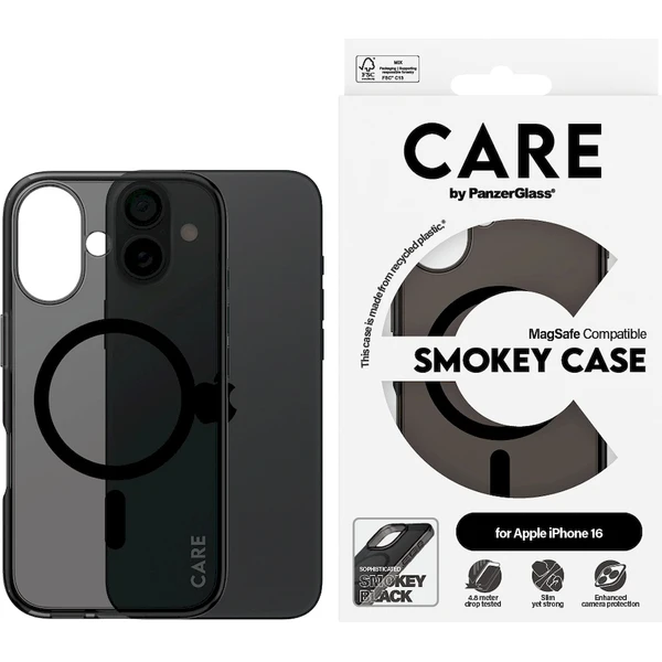 PanzerGlass® CARE kryt Apple iPhone 16 MagSafe Smokey dymový/čierny - Puzdra - Obrázok G108000P01