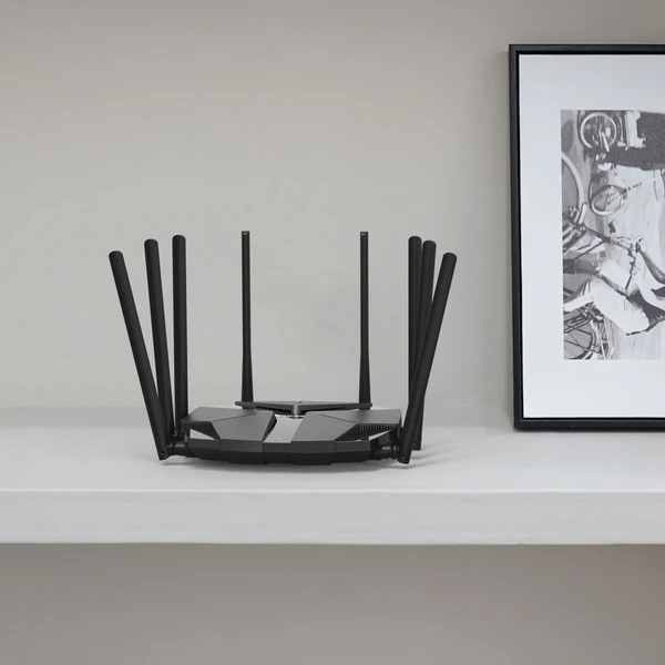Mercusys MR90X Wi-Fi 6 smerovač čierny - Wi-Fi routery - Obrázok G112000L01