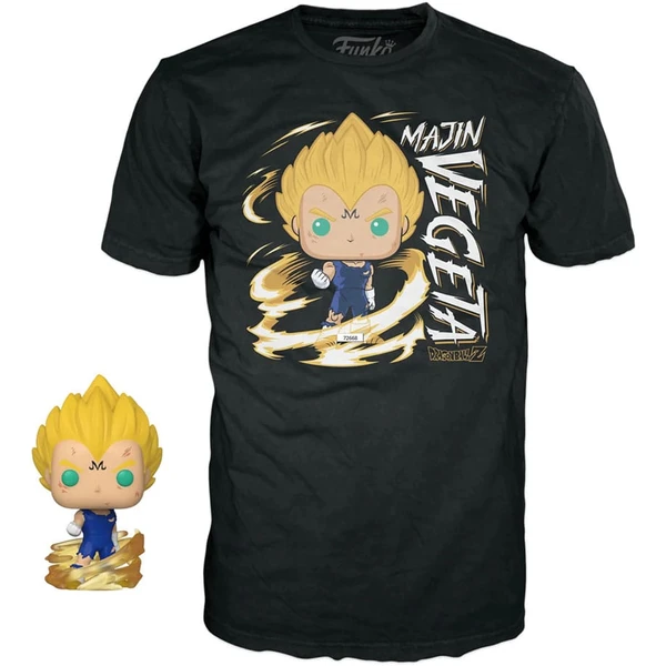 Funko POP! & Tee Box: DBZ- Majin Vegeta (GITD) S - Darčekové sady - Obrázok G1J1000O01