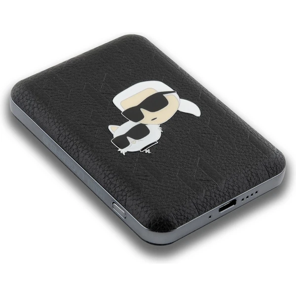 Karl Lagerfeld Embossed K&CH Heads MagSafe Powerbanka 5000mAh čierna - Powerbanky - Obrázok G1N5000J01