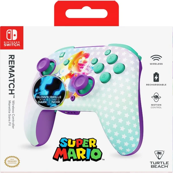 Turtle Beach bezdrôtový ovládač Rematch Glow Invincible Mario (Switch) - Herné ovládače - Obrázok G1QH000K01