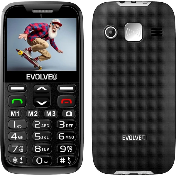 EVOLVEO EasyPhone mobilný telefón pre seniorov s nabíjacím stojanom čierny - Mobilné telefóny - Hlavný obrázok