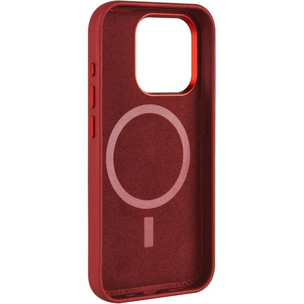 FIXED MagLeather kožený kryt s MagSafe Apple iPhone 15 Pro Max červený - Puzdra - Obrázok G21S100501
