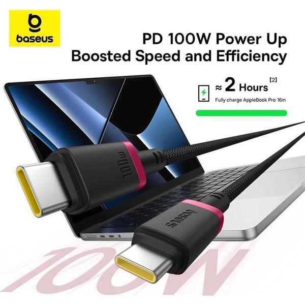 Baseus Dura USB-C/USB-C napájací kábel 100W 1m červeno/čierny - Káble a redukcie - Obrázok G22R000K01